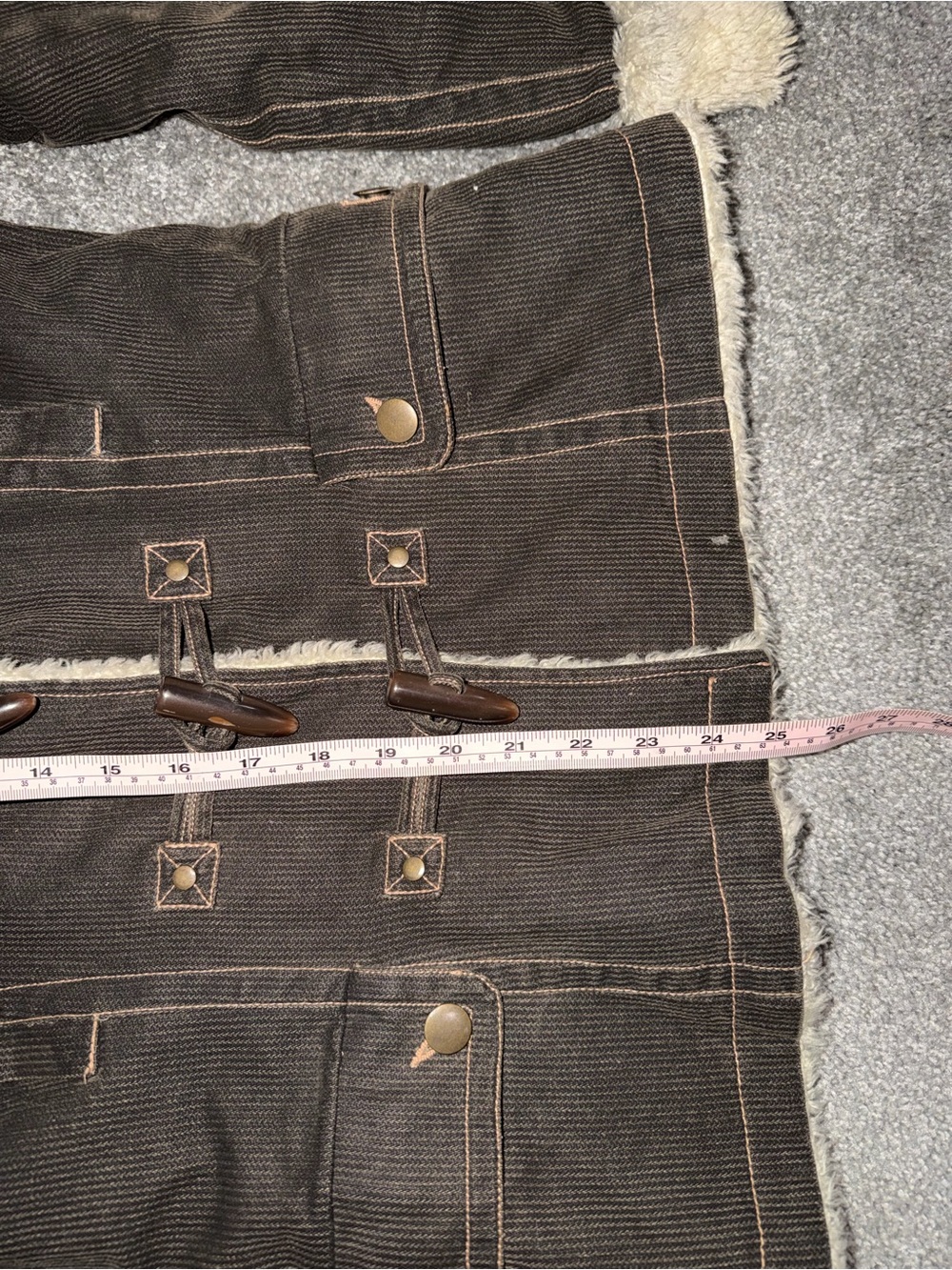 Vintage Dollhouse Brown Corduroy Teddy Jacket with Cream Sherpa Collar - Picture 7 of 7